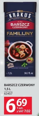 Barszcz czerwony 1,5 l promocja w Selgros