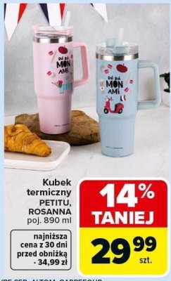 Kubek termiczny PETITU, ROSANNA poj. 890 ml promocja w Carrefour