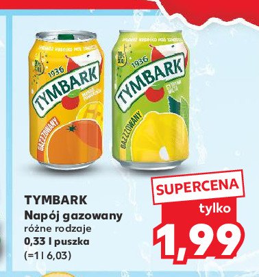 Napój mango-pomarańcza Tymbark gazzzowana promocja