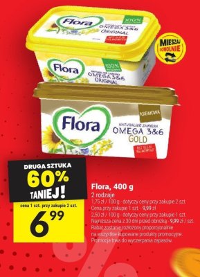 Margaryna Flora Kwiatowa Zamiast Masła 3&6 Gold, 400 g promocja w Twój Market