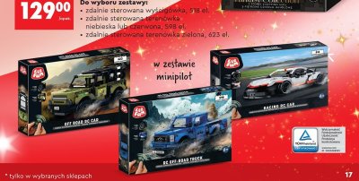 Klocki ruchome części zdalnie sterowana terenówka zielona  promocja w Biedronka