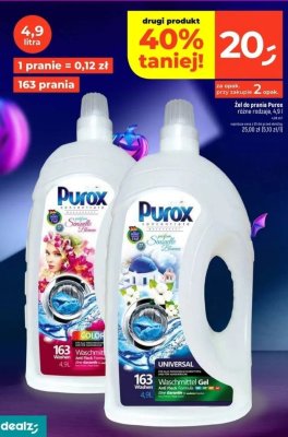 Żel do prania Purox różne rodzaje 4,9 l promocja w Dealz