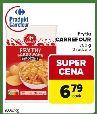 Frytki Carrefour 750g 2 rodzaje promocja w Carrefour Express