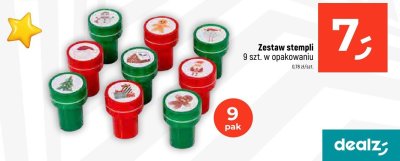 Zestaw stempli świątecznych 9 szt. promocja w Dealz