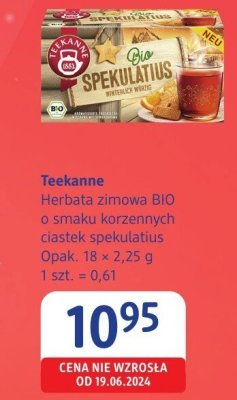 Herbata zimowa BIO o smaku korzennych ciasteczek spekulatius Teekanne promocja w Drogerie DM