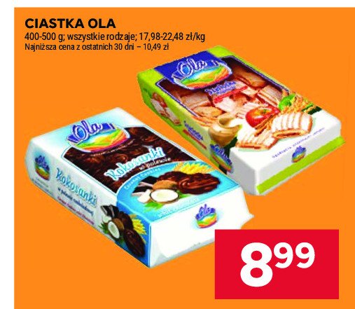 Ciastka kokosanki Ola promocja w Stokrotka