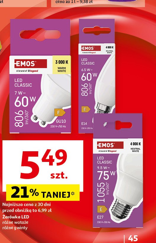 Żarówka led 75w e27 Emos promocja