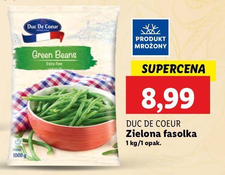 Zielona fasolka Duc de coeur promocja