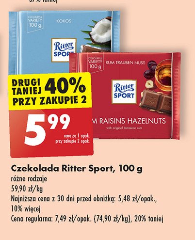 Czekolada kokosowa Ritter sport promocja