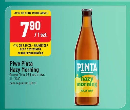 Piwo Pinta hazy morning promocja