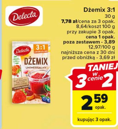 Mieszanka żelująca 3:1 Delecta dżemix promocja