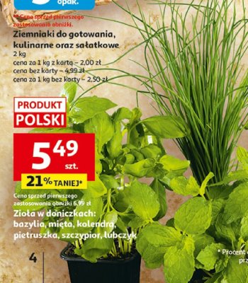 Ziemniaki do gotowania, kulinarne oraz sałatkowe 2 kg promocja w Auchan