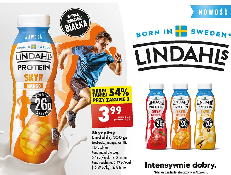 Jogurt skyr mango Lindahls protein promocja