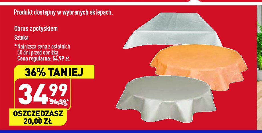 Obrus 130 x 180 cm ze srebrnym po艂yskiem promocja
