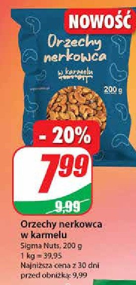 Orzechy nerkowca w karmelu promocja