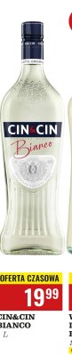 Wermut Bianco 1 l Cin&Cin promocja w Biedronka