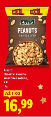 Orzeszki ziemne Alesto Orzeszki ziemne smażone i solone, XXL promocja w Lidl
