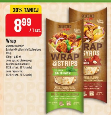 Wrap Selected Zakłady Drobniarskie Koziogłowy promocja w POLOmarket