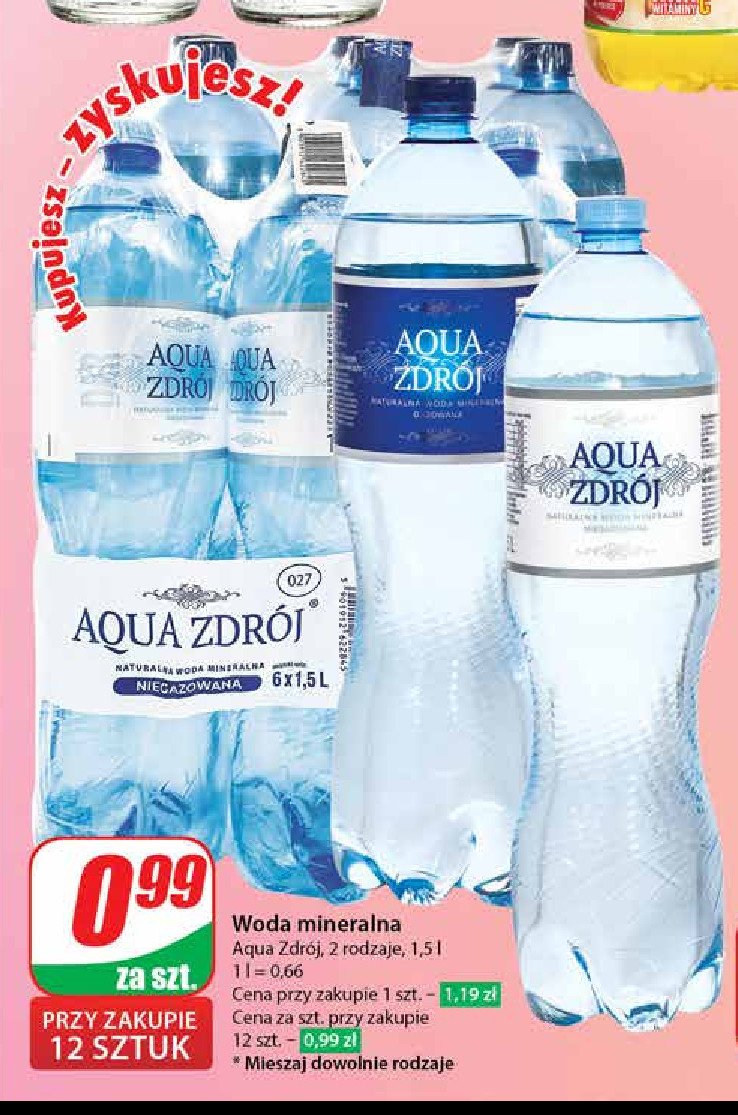 Woda niegazowana Aqua zdrój promocja