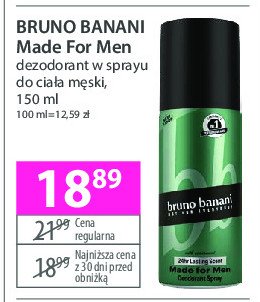 Dezodorant Bruno banani made for men promocja