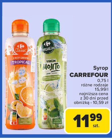 Syrop tropical Carrefour promocja w Carrefour Market