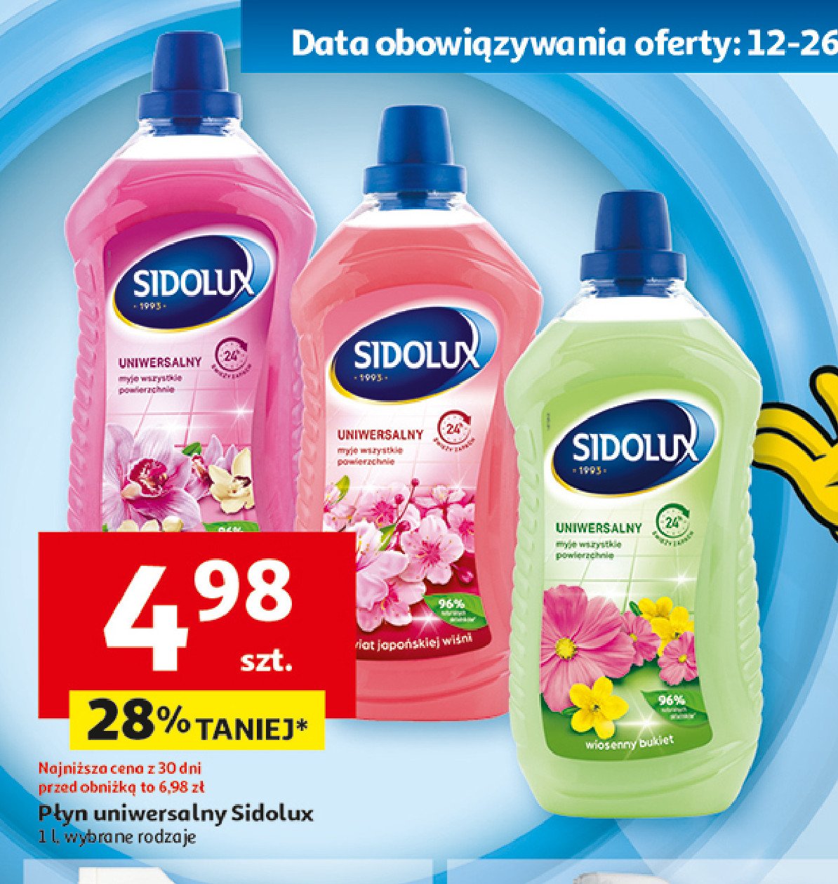 Płyn do mycia kwiat orchidei Sidolux uniwersalny promocja