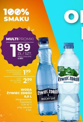 Woda Żywiec Zdrój Mocny Gaz 0,5 l promocja w Duży Ben