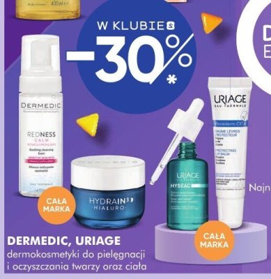 Dermokosmetyki do pielęgnacji twarzy oraz ciała DERMEDIC, URIAGE promocja w Super-Pharm