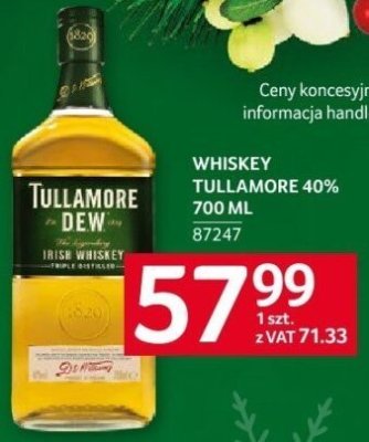 Whiskey Tullamore 40% 700 ml promocja w Selgros