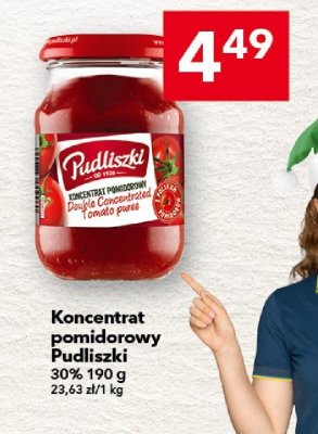 Koncentrat pomidorowy Pudliszki 30% 190 g promocja w LEWIATAN