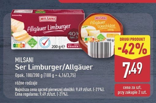 Ser limburger Milsani promocja w Aldi