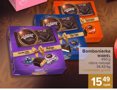 Bombonierka + czekolada Wawel malaga promocja