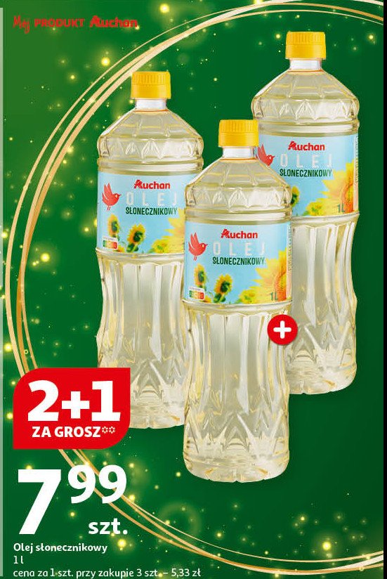 Olej słonecznikowy Auchan promocja