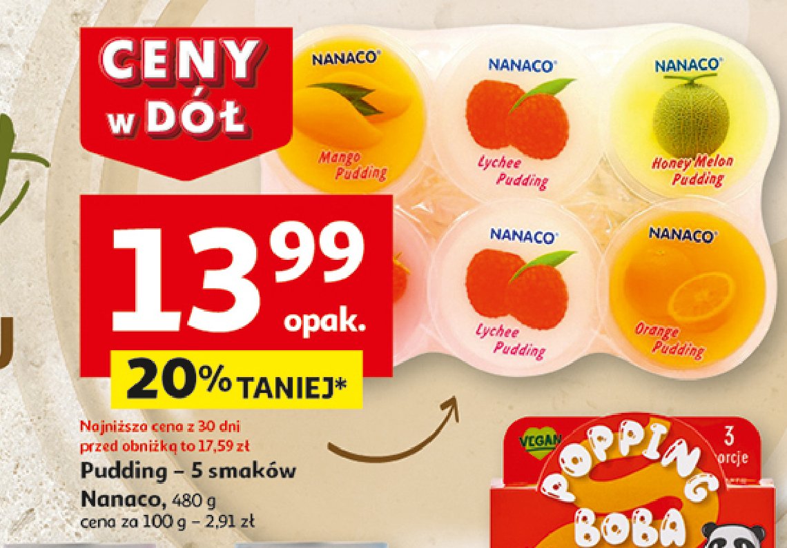 Pudding kokosowy mix NANACO promocja w Auchan