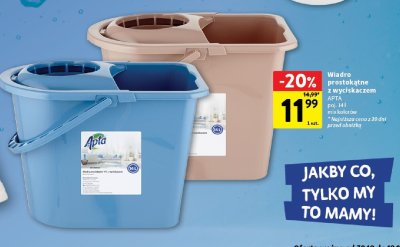 Wiadro prostokątne z wyciskaczem Apta promocja w Intermarche