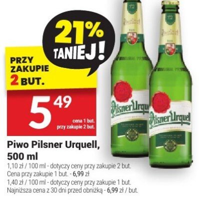 Piwo Pilsner Urquell 500ml promocja w Twój Market