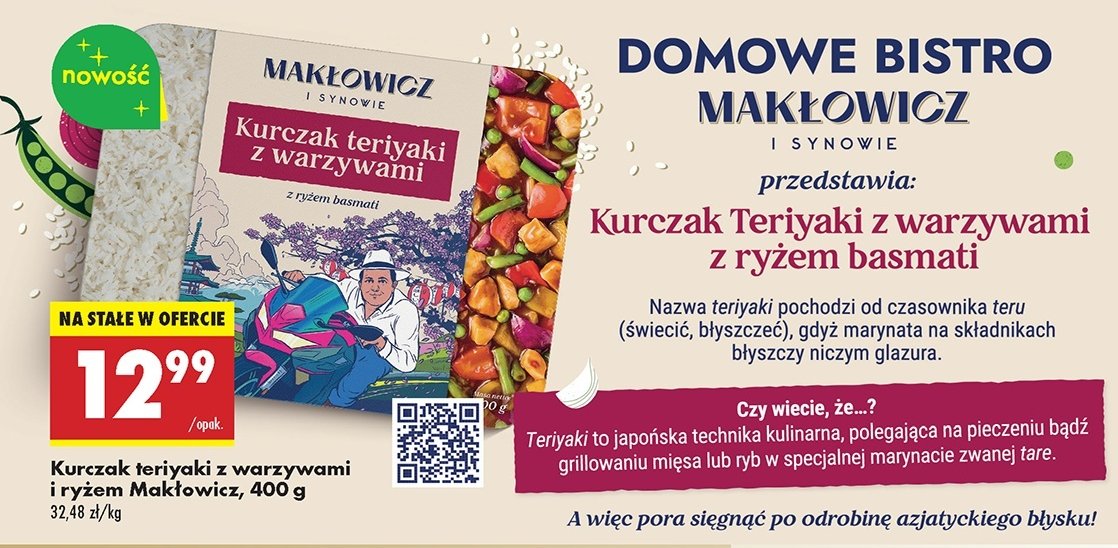 Kurczak teriyaki z warzywami Makłowicz i synowie promocja w Biedronka