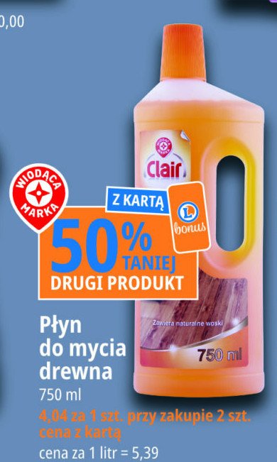 P艂yn do mycia drewna Wiod膮ca marka clair promocja