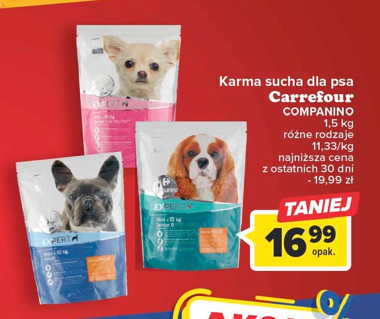 Karma dla psa mini sensitive CARREFOUR COMPANINO promocja