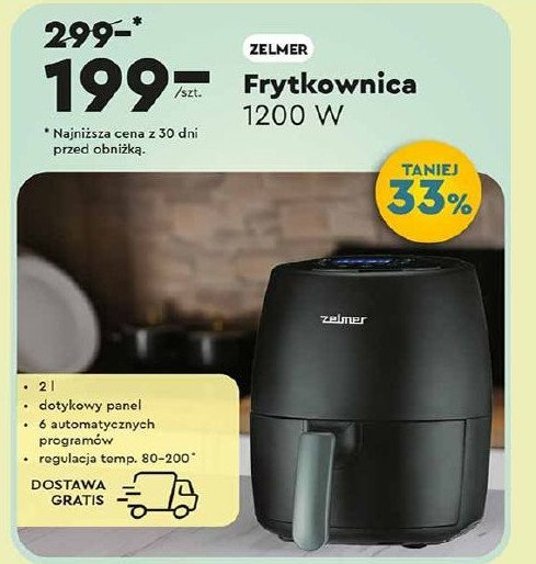 Frytkownica beztłuszczowa 1200w Zelmer promocja