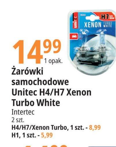 呕ar贸wki xenon turbo white h4 Unitec promocja