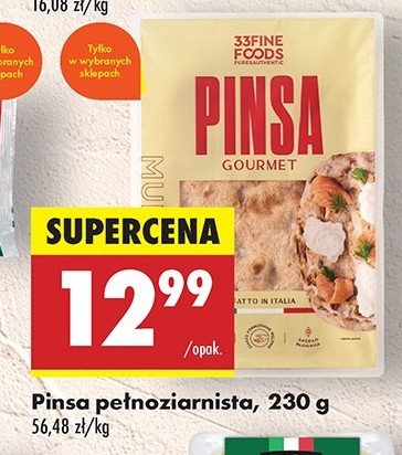 Pinsa pełnoziarnista 33 fine foods promocja w Biedronka