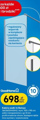 Kabina walk-in Beloya promocja w Castorama