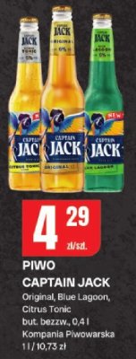 Piwo Captain jack blue lagoon promocja w Chorten