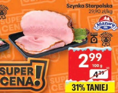 Szynka Starpolska Mazurgi promocja w Delikatesy Centrum