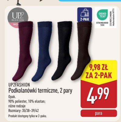 Podkolanówki termiczne 2 pary  promocja w Aldi