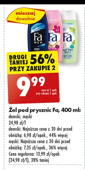 Żel pod prysznic pink jasmine Fa magic oil promocja