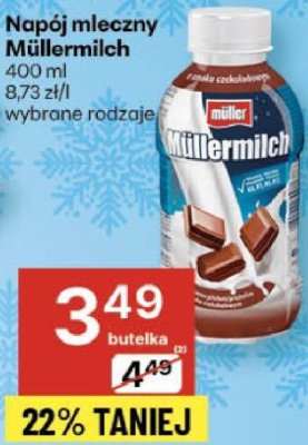Napój mleczny Müllermilch 400 ml wybrane rodzaje promocja w Delikatesy Centrum