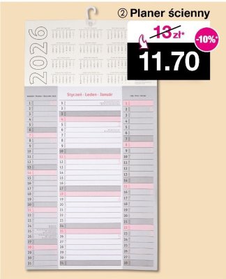Planer ścienny promocja w Woolworth