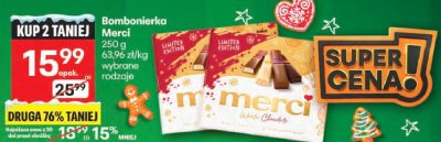 Bombonierka czekoladowa Merci 250g wybrane rodzaje promocja w Delikatesy Centrum